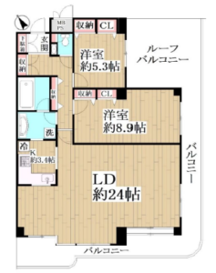 葉山（秋谷）物件の間取り